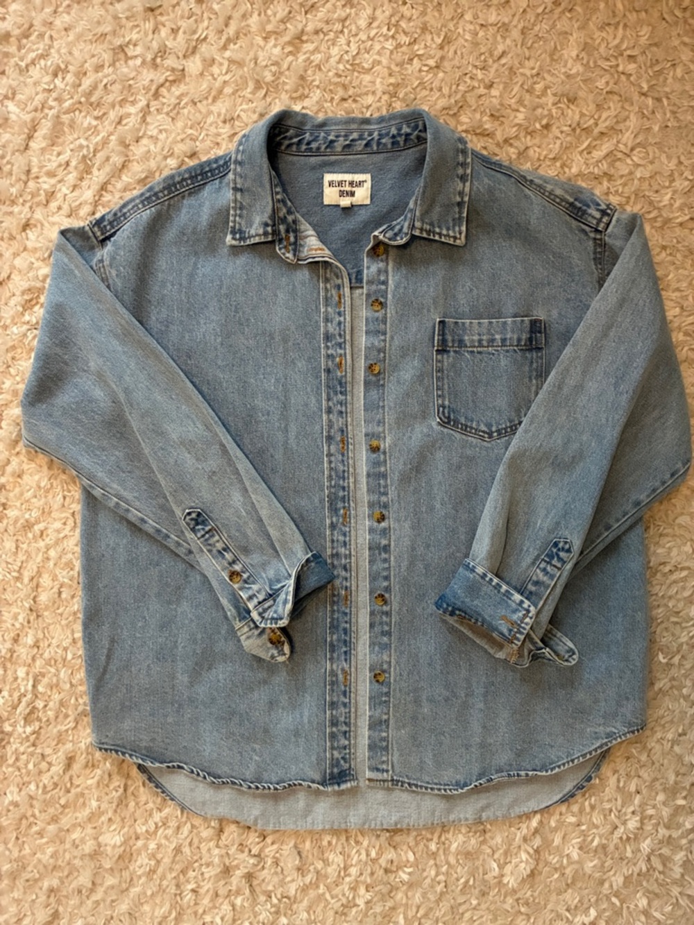 Velvet Heart Light Blue Denim Shirt Jacket